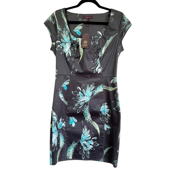 Marchesa Voyage Feather Print Dress Style 31P4713P - Picture 5 of 13